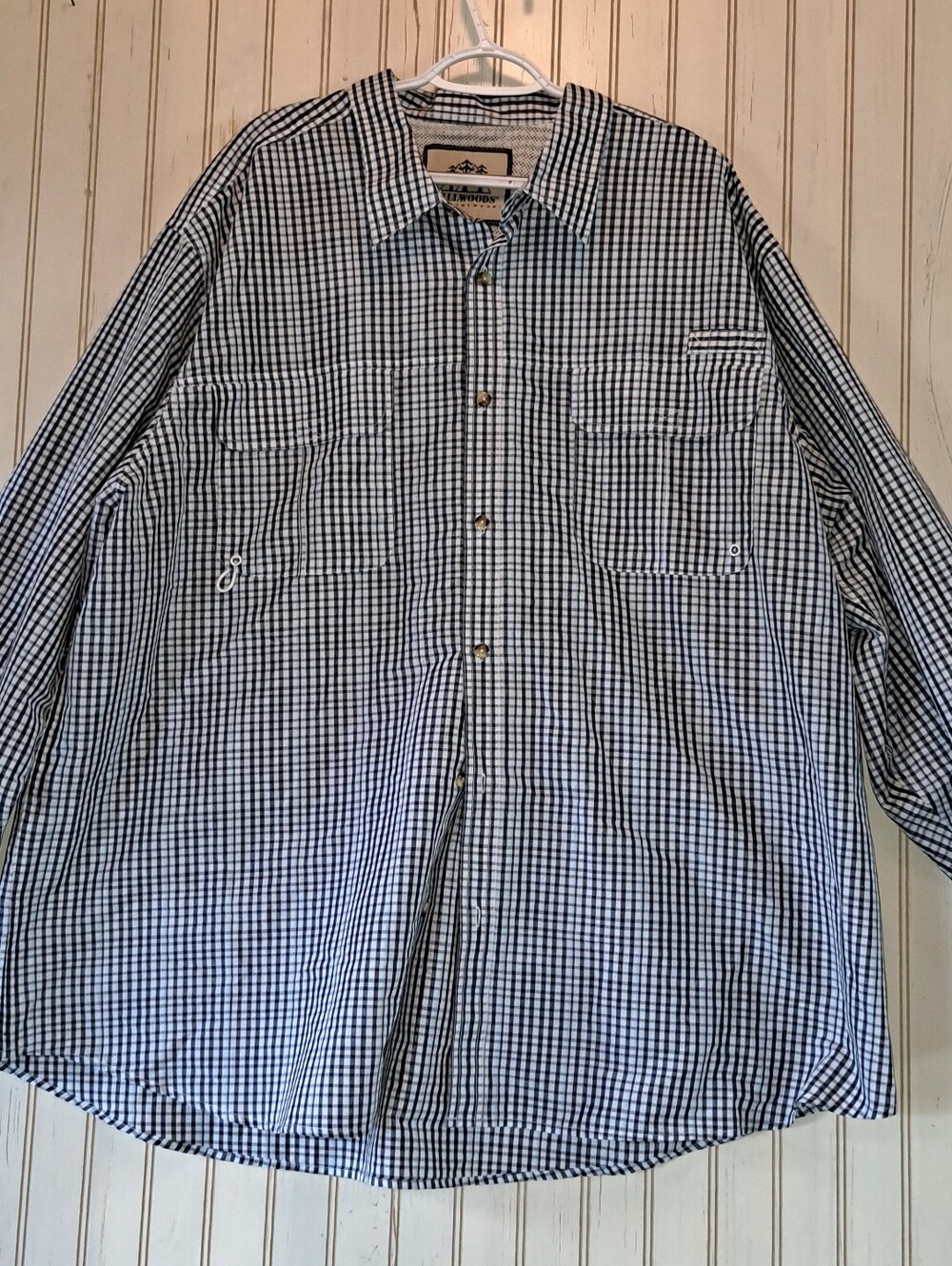 Mens Tallwoods Elementwear Shirt Blue Check Fishing Outdoor Vented Back 3XL